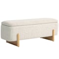 Miniatyrbillede 10 af 10: Rootz opbevaringsbænk med sædebryst og opbevaringsplads - Polstret bænk - Tæppeopbevaring - Åndbart stof - 111 cm x 44 cm x 44,5 cm