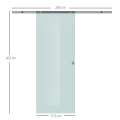 Pikkukuva 9 / 9: Rootzin liukulasiovi - Liukuovi - Lasiovi - Huurrelasiovi - 775 X 2050 mm