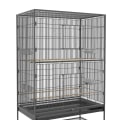 Miniatyrbild 6 av 6: Rootz Fågelbur - Inklusive sittpinnar - Fågelleksak - Avtagbar basfack - 1 hylla - Grå - 94L x 57W x 153H cm
