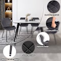 Miniatyrbillede 5 af 8: Rootz Velvet spisestuestolesæt med 4 - Komfortable stole - Stilfulde siddepladser - Rivefast fløjl, Ergonomisk design, holdbart metalstel - 47 cm x 79