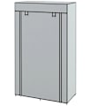 Miniatyrbillede 7 af 8: Rootz Garderobe - Stofskab - 1 Tøjstang - 2 Skuffer - Skydeskuffer - Ikke-vævet stof - Grå - 83 x 42,5 x 162,5 cm
