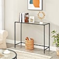 Miniatyrbillede 2 af 7: Rootz Konsolbord - Sort metalglas - Entrébord - Sofabord - Moderne design - 100 cm x 35 cm x 80 cm