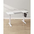 Miniatyrbillede 7 af 8: Rootz Elektrisk ståbord - Højdejusterbart skrivebord - Sit Stand-skrivebord - Spånplade - Stålramme - 60cm x 140cm x (72-120cm) - Hvid/Grå