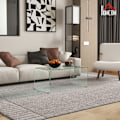Miniatyrbild 2 av 7: Rootz Glass soffbord - vardagsrumsbord - Rektangulärt transparent bord - Modern design - icke -halkkuddar - 80 cm x 45 cm x 35 cm