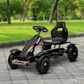 Miniatyrbillede 2 af 7: Rootz børnegokart - Justerbart sæde - Håndbremse - Gokart og pedalkøretøjer - Plastik - Metal - Sort - 121 x 58 x 61 cm