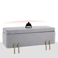 Pikkukuva 6 / 6: Rootz Storage Chest - Upholstered Bench - Storage Chest Bench - Storage Space - Light Grey