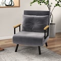 Miniatyrbillede 2 af 10: Rootz afslapningsstol - Scandi Design hvilestol - Læsestol - 5-niveau justerbart ryglæn - Ekstra pude - Stålramme - 63W x 73D x 81H cm