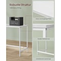 Miniatyrbillede 4 af 7: Rootz Maple White Skrivebord - Spånpladestudiebord - Stålstel - Rummelig - 50 cm x 100 cm x 76 cm