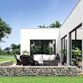 Miniatyrbild 2 av 6: Rootz Gabion - Gabion Wall - Gabion Basket - Gabion Fence - Gabion Stone - Gabion Bänk - Gabion Mesh - Gabion Wall Kostnad - Grå/silver - 100 x 30 x 3