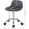 Miniatyrbillede 3 af 7: Rootz Velvet kontorstol - Justerbar skrivebordsstol - Ergonomisk drejestol - Komfortabel, fleksibel, ergonomisk design - 56,5 cm-68 cm x 38 cm x 31 cm