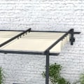 Miniatyrbild 5 av 7: Rootz Garden Gazebo - Infällbart tak - Väggmonterad - Metallram - Stål - Polyester - Krämvit - 297L x 297W x 200/230H cm