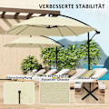 Pikkukuva 6 / 9: Rootz Traffic Lights Parasol - Patio -sateenvarjo - Ulkovarjo - Vedenpitävä kampi - 304 cm x 260 cm x 245 cm