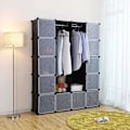 Miniatyrbillede 3 af 10: Rootz Garderobe Click System - 14 rum - Plast - Tøj - Garderobe med ophængningsskinner - 143 x 36 x 178 cm