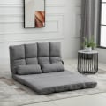 Miniatyrbillede 2 af 9: Rootz 2-i-1-gulvstolseng - Justerbart ryglæn - Sovesofa - Høj komfort - Holdbar stålramme - 102L x 73W x 53H cm (Sofa) / 102L x 167W x 11H cm (Senge)