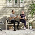 Miniatyrbillede 2 af 10: Rootz Outdoor Pillow Set-Garden Pushion-Swing Seat Pad-Splash-Repellent Comfort-180 cm x 110 cm x 8 cm-Brun og sort