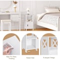 Miniatyrbillede 5 af 9: Rootz Lille sengebord - Natbord - Sidebord - Hvid skandinavisk design - Rummelig opbevaring - 30cm x 60cm x 30cm