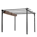 Pikkukuva 7 / 8: Rootz Pergola - Pergola Gazebo - Garden Pergola - Harmaa+ruskea
