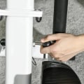 Pikkukuva 5 / 5: Rootz Treadle Machine - Stepper 12 vastustasolla - LCD-näyttö - 2 pyörää - valkoinen + musta - 80 cm x 61 cm x 134 cm