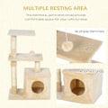 Miniatyrbild 8 av 10: Rootz skrapstolpe - Cat Tree Tower - Sisal Cat Tree - Sisal skrapstolpar - Beige - 50 x 30 x 80 cm