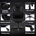 Miniatyrbillede 4 af 6: Rootz Ultimate Gaming Chair - Ergonomisk kontorstol - Racerstol - Åndbart mesh - Justerbar støtte - Holdbar konstruktion - 48,5 cm x 49,5 cm x 67,5 cm