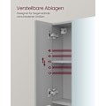 Miniatyrbillede 5 af 7: Rootz Dove Grey Badeværelsesskab - Opbevaringsenhed - Spånplade og glas - Moderne design - 16,5 cm x 70 cm x 75 cm - Nem montering