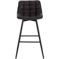 Miniatyrbillede 4 af 7: Rootz Barstol - Designerbarstol - Bordskammel med fodstøtte - Kunstlæder - Metalben - Komfortabel & Ergonomisk - Stabil og holdbar - Gulvbeskyttelse -