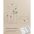 Miniatyrbillede 8 af 9: Rootz 3 stykke sæt sidebord - endebord - natbord - spånplade stål polyesterstof - mat hvid kamelbrun - 45 cm x 50 cm x 50 cm - 39,6 cm x 18,2 cm x 18,