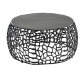 Miniatyrbild 1 av 7: Rootz soffbord metall svart 66x66x30 cm soffbord aluminium runt - Design vardagsrumsbord med grenstruktur - Litet soffbord Modernt - Sidobord sidobord