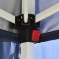 Miniatyrbild 5 av 7: Rootz Folding Gazebo - Snabbmontering - 4 sidoväggar - 2 stora fönster - Stålram - Blå - 2 x 2 x 2,4 m