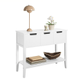 Miniatyrbild 1 av 7: Rootz Modern Console Bord FSB51-W - Skänk - Hallbord - Slitstark MDF-konstruktion - Rymlig förvaring - Reptålig - 93cm x 79cm x 33cm