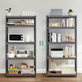 Miniatyrbillede 8 af 8: Rootz opbevaringsstativ - opbevaringshylder - kraftige reoler - 5 niveauer opbevaringshylder - metalopbevaringshylder - grå - 180 x 90 x 40 cm