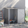 Miniatyrbillede 2 af 5: Rootz Redskabsskur - Haveredskabsskur - Kompakt skur - Metalredskabsskur - Grå - 100 x 103 x 160 cm