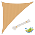 Miniatyrbillede 1 af 4: Rootz Premium HDPE Sun Sail - Skyggesejl - Privacy Screen - UV-beskyttelse - Holdbar og rivefast - Nem installation - 5m x 7m x 7m