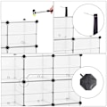 Miniatyrbillede 8 af 8: Rootz Skoskab Transparent - Opbevaringsskab - Transparent Hyldeskab - Skoskabe - 9 par sko - 123 x 31 x 93 cm