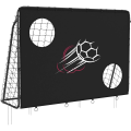 Pikkukuva 2 / 8: Rootz jalkapallomaali - Rauta - Helppo pystyttää ja irrottaa - Musta - 215 x 76 x 150 cm