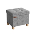 Pikkukuva 1 / 6: Rootz-istuimen rinnassa säilytys ottomaanit - Dove Grey - MDF - Liinajäljitelmä - 25D Foam - 32cm x 40cm x 33,5cm - 32L Tilavuus
