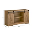 Miniatyrbillede 4 af 7: Rootz Moderne skænkskab - Kommode - TV stativ - Skydedøre - Justerbare hylder - Rummelig opbevaring - PB(E1) Materiale - 120cm x 70cm x 40cm