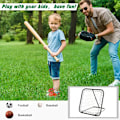Pikkukuva 9 / 11: Rootz Rebounder Net - Jalkapallon palautusverkko - Taitettava takapotkumaali - Rebound-seinäverkko - Säädettävä - Musta - 78 x 84 x 65-78 cm
