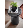 Miniatyrbillede 6 af 7: Rootz Modern Design Sidebord - Rundt bord - Elegant Lamellook - Håndlavet - Pulverlakeret aluminium - 40cm x 40cm x 50cm