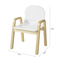 Miniatyrbillede 4 af 6: Rootz sæt med 2 justerbare børnestole - Børnesæder - Højdejusterbare stole - Robust krydsfinerkonstruktion - Komfortable armlæn og ryglæn - 40 cm x 53