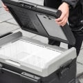 Pikkukuva 4 / 7: Rootz kannettava jääkaappi - Autojääkaappi - Jääkaappi - Matkailujääkaappi - Matkajääkaappi - Jääkaappi - 40l Led-valolla - Kahvat Kuljetus - Harmaa/M