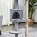 Miniatyrbild 7 av 10: Rootz Cat Tree - Cat Activity Tree - Skrapstolpar - Cat Cave - Cat House - Grå - 48x48x104 cm