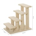 Miniatyrbild 3 av 9: Rootz djurtrappa - Beige - Spånskiva, plysch - 25 cm x 16,92 cm x 23,62 cm