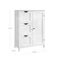 Miniatyrbillede 6 af 6: Rootz Badeværelsesskab - Opbevaringsorganisator - Skab - MDF - rodfri løsning - Alsidig brug - Hvid - 60 cm x 30 cm x 81 cm