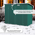 Miniatyrbillede 7 af 10: Rootz Steel Garden Tool Shed - Opbevaringsskur - Udstyrshus - Sikker opbevaring - 249b x 121t x 166/183h cm
