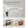 Miniatyrbillede 4 af 8: Rootz elektrisk stående skrivebord - Justerbart skrivebord - Sit Stand Skrivebord - Spånplade stålramme - 60cm x 120cm x (72-120)cm - White-Dove Grå -