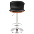 Miniatyrbillede 4 af 11: Rootz Barstole - Fodstøtte - Sæt med 2 - Højdejusterbar - Roterbar - 46 x 53,5 x 85-106 cm - Sort - Sølv - PU
