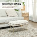 Miniatyrbillede 4 af 11: Rootz Moderne afføring - Ottoman - Soveværelsesbænk - Velvet Stof Comfort - 76 cm x 38 cm x 41,5 cm