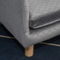 Miniatyrbillede 4 af 4: Rootz Hundesofa med ryglæn - Pet Sofa med træben - Hundeseng - Blødt betræk - Hundemåtte - Grå - 64 x 45 x 36 cm