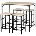 Pikkukuva 1 / 10: Rootz 5-osainen baaripöytäsetti - Ruokailusarja - Keittiökalusteet - Tilaa säästävä muotoilu - Vankka rakenne - Parannettu vakaus - 100L x 60W x 88K c